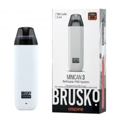 Перезаправляемая Под-Система Бруско Миникан 3 (Brusko Minican 3) 700 mah, Белый